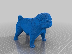 3d slash copy pug 3d print model - Mito3D