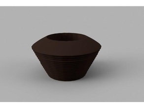 ribbled bitki pot açık ve bahçe 3d print model - Mito3D