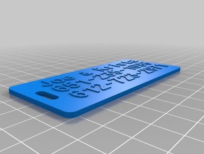 my customized double-sided luggage label try1 accessories 3d print model - Mito3D