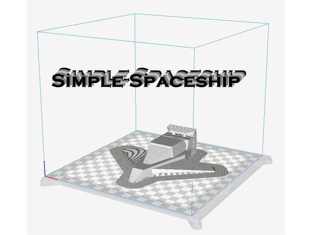 simple spaceship vehicles awesome calibration cool lowpoly low poly model ship small space spaceshuttle test print 3D print model - Mito3D