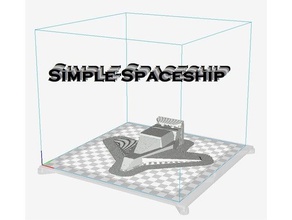 simple vaisseau spatial des véhicules génial l'étalonnage cool lowpoly low poly de modèle navire petite l'espace spaceshuttle test d'impression 3d print model - Mito3D