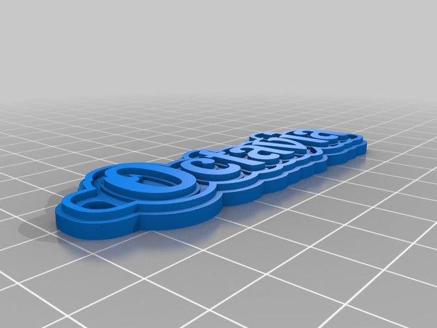 octavia llaveros personalizado 3D print model - Mito3D