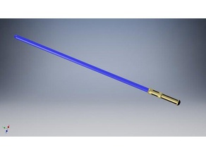 star wars lightsaber blue gold props 3d print model - Mito3D