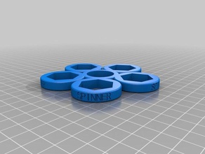 2 özelleştirilmiş fidget spinner metin benim mükemmel depolama kutusu mekanik oyuncaklar 3d print model - Mito3D