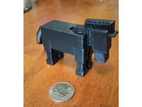 minecraft Pferd bewegen-Lage-Kopf-Schwanz Spielzeug & Spiele Tiere - 3d print model - Mito3D