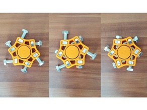 adjustable m5 star fidged spinner 22mm bearing toys & games fidget hexagon 3d print model - Mito3D