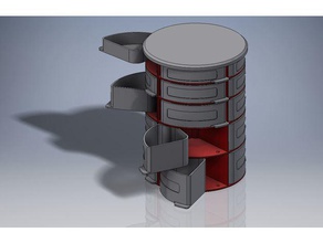 outro modular caixa recipientes a recipiente rodada 3d print model - Mito3D