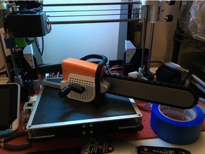 motosserra a trabalhar handcranked cadeia mecânico de brinquedos moto-serras brinquedo 3d print model - Mito3D
