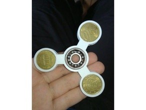 10 cent fidget spinner mechanische Spielzeuge einfach euro schön 3d print model - Mito3D