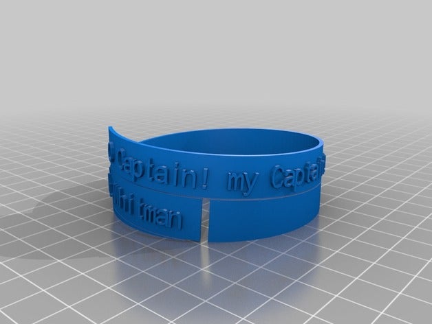 meu personalizados espiral poema bracelete da marca 2 a arte personalizado 3D print model - Mito3D