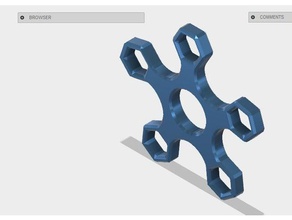 5 hex-nut spinner Spielzeug & game Zubehör 3d print model - Mito3D