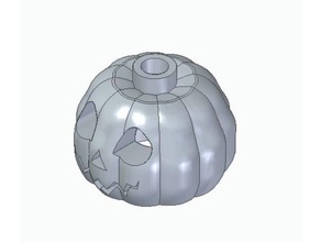 lego jack-o-lanturn cappello giocattolo & accessori di gioco halloween jack-o-lantern compatibili zucca 3d print model - Mito3D