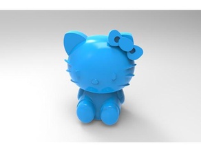 hello kitty in versione remix animali ciao 3d print model - Mito3D