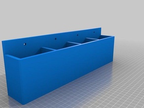 4 bin box tool holders & boxes customized 3d print model - Mito3D