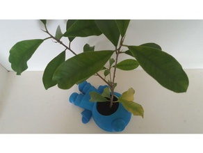 bitki yiyen adam dekor şekil saksılar saksı bitkiler pot 3d print model - Mito3D