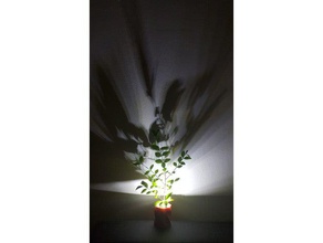 shadow casting plant pot decor led lighting strip light planters plants reflection twisted 3d print model - Mito3D
