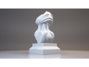 la criatura busto highpoly las esculturas extranjero alien cabeza de art el alta poli esculpir escultura estatua 3d print model - Mito3D