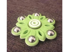 flower hand spinner mechanical toys fidget steel balls 3d print model - Mito3D