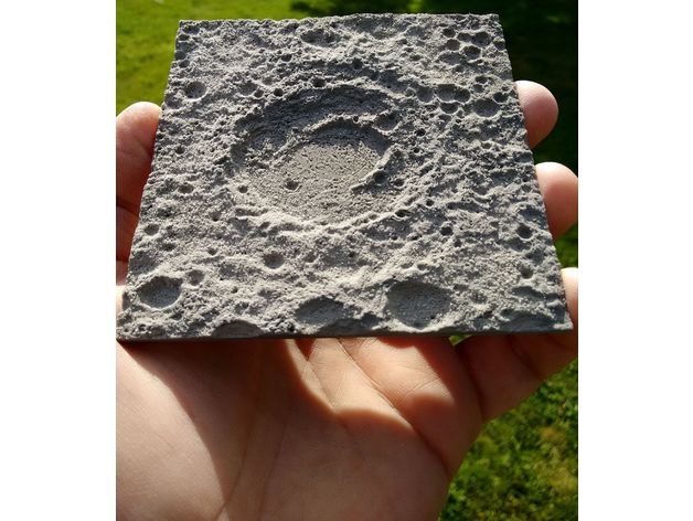 lunar mapa mare moscoviense outro lado física e astronomia a lua 3D print model - Mito3D