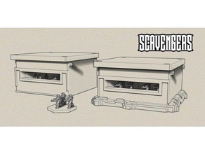 bunker scavengers wargame toy & game accessories building miniature miniatures scenery voxel wargames wargaming 3d print model - Mito3D