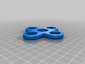4 ray 1 2 pouces à écrou fidget spinner jouets mécaniques personnalisé 3d print model - Mito3D