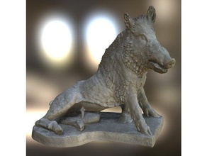 seated wild boar scans & replicas 3d printing scan scanning animal decoration hunt hunting mythology nature ornament plaster religion roman sculpture statue wildlife 3d print model - Mito3D