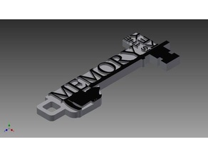 memory keychain keychains 3d print model - Mito3D