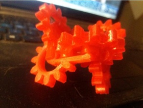 interlocked gear toy toys & games fidget gears 3d print model - Mito3D