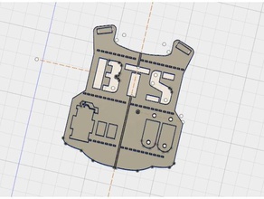 k-pop bulletproof boy logo 2d art 3d print model - Mito3D