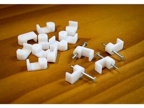 customizable coax & speaker wire clips household cable clip diy wiring 3d print model - Mito3D