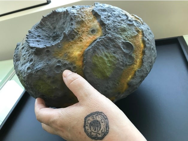 konsept model asteroid psyche fizik ve astronomi ruh görevi alanı 3D print model - Mito3D