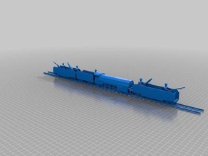 miniature armoured train models 3d print model - Mito3D