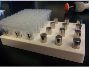 magnete piastra a 96 pozzetti biologia 3d print model - Mito3D