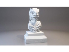 creatura busto highpoly sculture La stampa 3d alien testa di il high poly scolpire la scultura statua 3d print model - Mito3D
