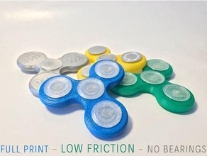 fidget ruleta de baja fricción - no cojinete fullprintable juegos y juguetes mejor fidgetspinner mano spinner juguete completo impreso una pieza impresión popular rodamiento 3d print model - Mito3D