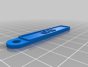 my customized name registration plate keyring ofm hobby 3d print model - Mito3D
