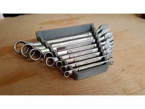 artesão 8pc chave combinação organizador - sae porta-ferramentas & caixas garagem o ferramenta as ferramentas úteis bancada de trabalho inglesa 3d print model - Mito3D