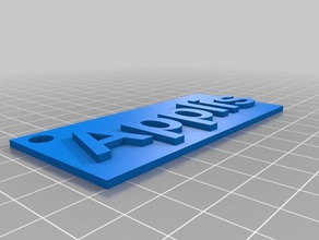 my customized bag tag label household 3d print model - Mito3D