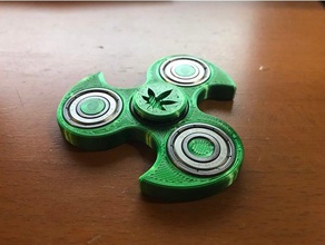 marijuana spinner cap toys & games fidget caps weed 3d print model - Mito3D