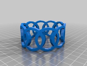 braccialetto cerchi medio las pulseras personalizado 3d print model - Mito3D