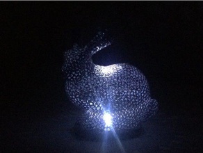 lumineux de la base voronoi lapin art 3d print model - Mito3D