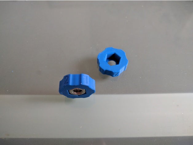 leveln knob m6 w-Indikatoren 3d Drucker Zubehör bed leveling - Knopf Nivellierung Mutter 3D print model - Mito3D