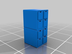 mini filing cabinet organization 3d print model - Mito3D