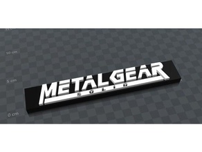 metal gear solid logotipo La impresión en 3d Logo juego el logotipos de la serpiente video juegos 3d print model - Mito3D