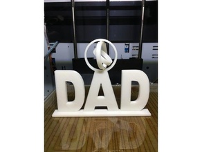 father's day gift 2d art dad father fathers gyro 3d print model - Mito3D
