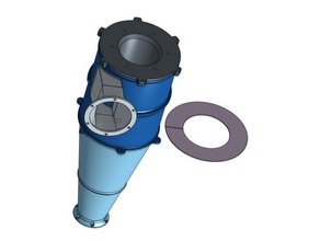 le cyclone séparateur - pentz de conception bricolage projet loi vide la poussière collecteur filtre à poussières l'aspirateur l'atelier 3d print model - Mito3D