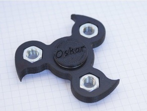 fidget spinner tuercas m8 juguetes mecánicos juguete 3d print model - Mito3D