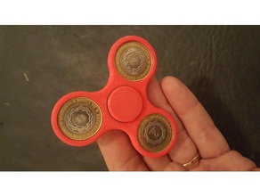 fidget spinner argentino deluxe con monedas 2 peso oyuncaklar ve oyunlar Arjantin el 3d print model - Mito3D