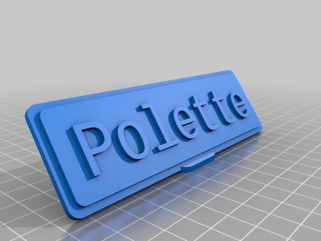 polette bureau de personnalisé 3D print model - Mito3D