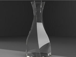 twist vase large neck decor garbage twisted 3d print model - Mito3D